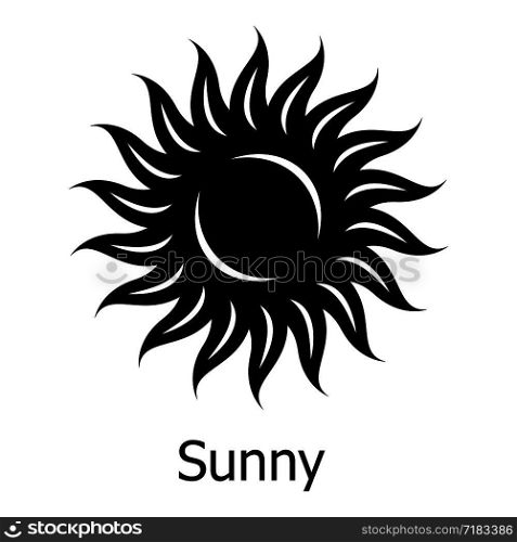 Sunny icon. Simple illustration of sunny vector icon for web. Sunny icon, simple style