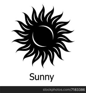 Sunny icon. Simple illustration of sunny vector icon for web. Sunny icon, simple style