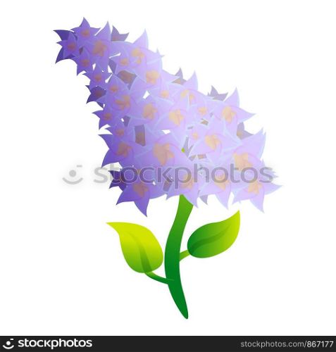 Sunny lilac icon. Cartoon of sunny lilac vector icon for web design isolated on white background. Sunny lilac icon, cartoon style