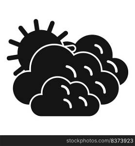 Sunny sky icon simple vector. Rain cloudy. Day overcast. Sunny sky icon simple vector. Rain cloudy
