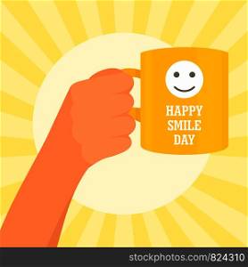 Sunny smile day concept background. Flat illustration of sunny smile day vector concept background for web design. Sunny smile day concept background, flat style