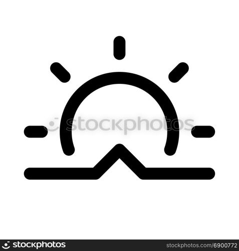 sunrise, icon on isolated background