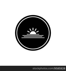 sunrise icon vector template illustration logo design
