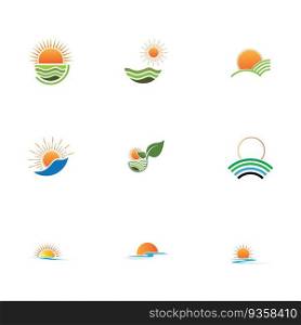 Sunrise logo Design. Modern clean sunrise logo concept, colorful vector logo design.