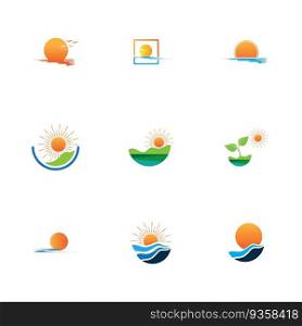 Sunrise logo Design. Modern clean sunrise logo concept, colorful vector logo design.