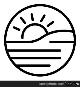 Sunrise milk logo icon outline vector. Vegetable soy. Drink food. Sunrise milk logo icon outline vector. Vegetable soy