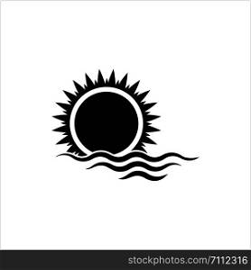 Sunrise Sunset Icon Vector Art Illustration
