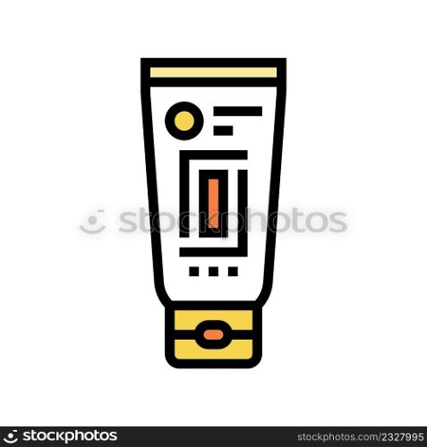 sunscreen for face color icon vector. sunscreen for face sign. isolated symbol illustration. sunscreen for face color icon vector illustration