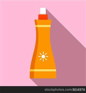 Sunscreen spray icon. Flat illustration of sunscreen spray vector icon for web design. Sunscreen spray icon, flat style