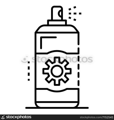 Sunscreen spray icon. Outline sunscreen spray vector icon for web design isolated on white background. Sunscreen spray icon, outline style