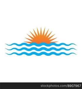 sunset icon vector illustration symbol design