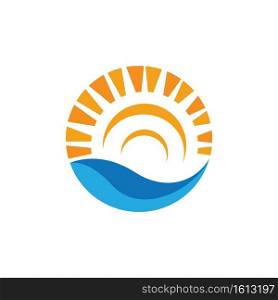 Sunset logo images illustration design