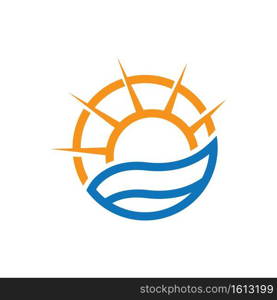 Sunset logo images illustration design