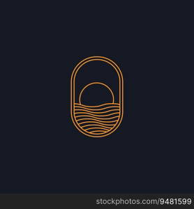sunset logo vector