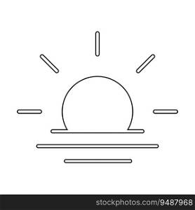 Sunset or sunrise icon. Vector illustration. EPS 10. stock image.. Sunset or sunrise icon. Vector illustration. EPS 10.
