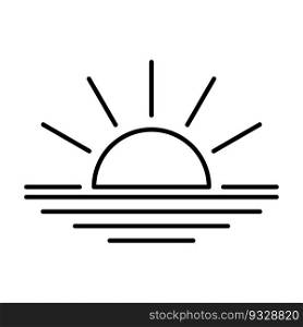 sunset or sunrise icon. Vector illustration. Stock image. EPS 10.. sunset or sunrise icon. Vector illustration. Stock image.