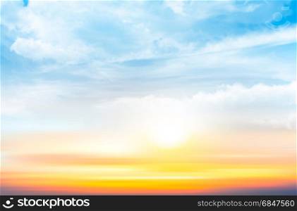 Sunset sky background with transparent clouds. Vector illustrati. Sunset sky background with transparent clouds. Vector illustration. Sunset sky background with transparent clouds. Vector illustration