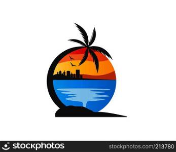 Sunset vector illustration Icon Logo Template