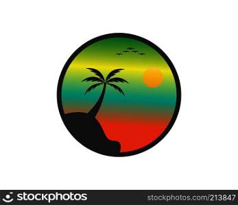Sunset vector illustration Icon Logo Template