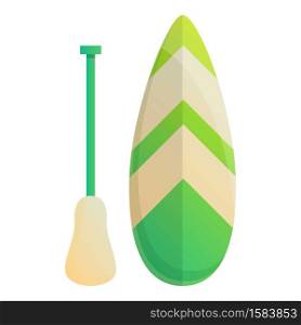 Sup surfing icon. Cartoon of sup surfing vector icon for web design isolated on white background. Sup surfing icon, cartoon style