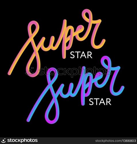 Super 3D slogan modern Fashion Slogan for T-shirt graphic vector Print set. Super 3D slogan modern Fashion Slogan for T-shirt graphic vector Print