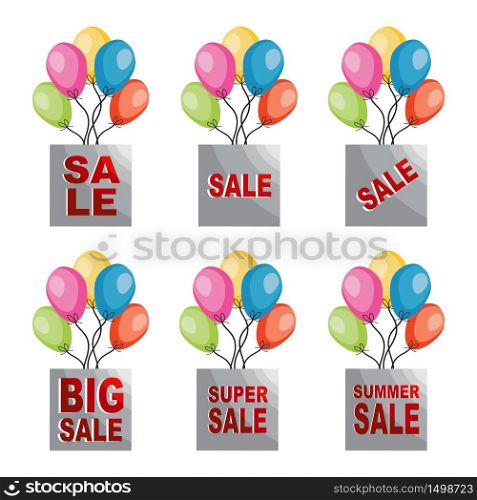 Super Big Summer Sale Flying Balloon Tag Set