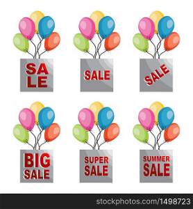 Super Big Summer Sale Flying Balloon Tag Set