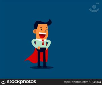Super businessman. vector of leadership. Concept business illustration