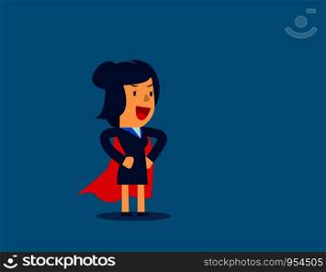 Super businesswoman. vector of leadership. Concept business illustration