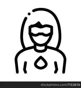 Super Hero Woman Icon Vector. Outline Super Hero Woman Sign. Isolated Contour Symbol Illustration. Super Hero Woman Icon Vector Outline Illustration