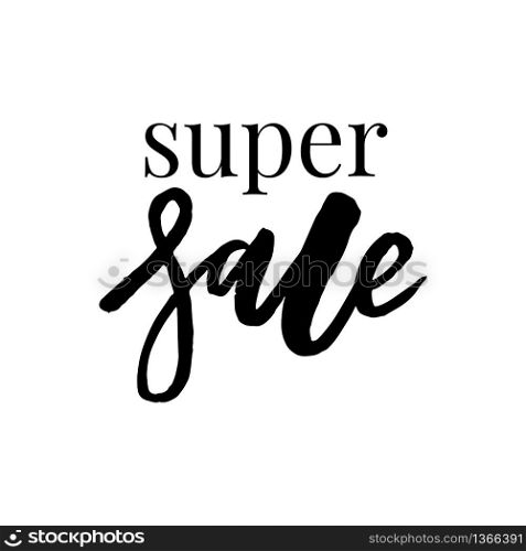 Super sale banner, colorful and playful design. Vector illustration. Super sale banner, colorful and playful design. Vector illustration slogan