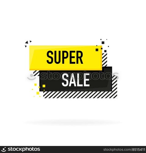 Super Sale, banner design template, discount tag, app icon, vector illustration. Super Sale, banner design template, discount tag, app icon, vector illustration.