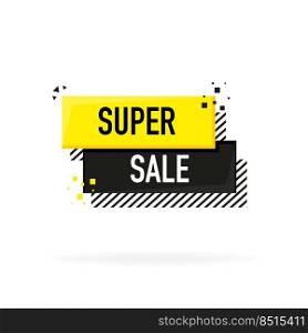 Super Sale, banner design template, discount tag, app icon, vector illustration. Super Sale, banner design template, discount tag, app icon, vector illustration.