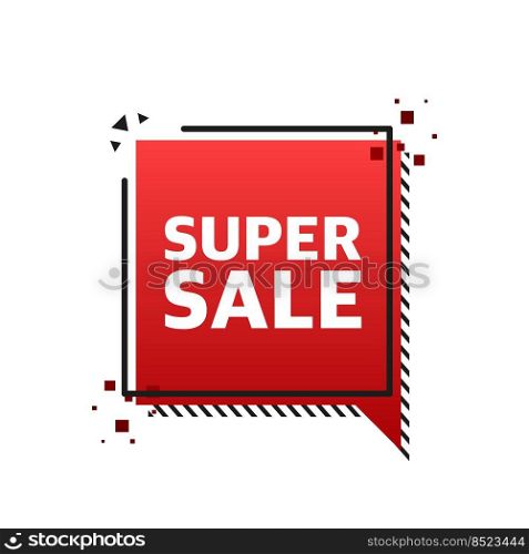 Super Sale, banner design template, discount tag, app icon, vector illustration.. Super Sale, banner design template, discount tag, app icon, vector illustration