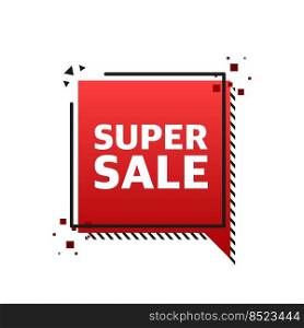 Super Sale, banner design template, discount tag, app icon, vector illustration.. Super Sale, banner design template, discount tag, app icon, vector illustration