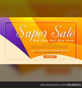 super sale banner poster template with offers and discounts