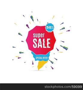 Super sale banner. Sale and discounts. Vector illustration. Super sale banner. Sale and discounts. Vector illustration. Sale banner template design