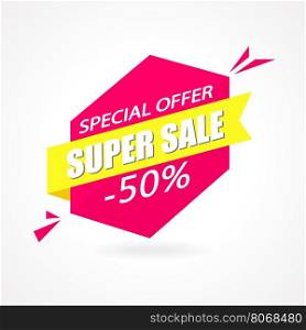 Super Sale Weekend special offer poster, banner background. Vector illustration