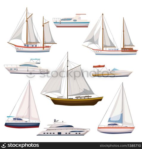 Super set of water carriage and maritime transport in modern flat design style. Ship, boat, vessel, warship, cargo ship, cruise ship, yacht, wherry, hovercraft.. Super set of water carriage and maritime transport in modern cartoon design style. Ship, boat, vessel, warship, cargo ship, cruise ship, yacht, wherry, hovercraft. Isolated
