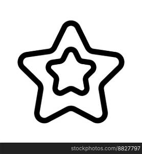 Super star icon line isolated on white background. Black flat thin icon on modern outline style. Linear symbol and editable stroke. Simple and pixel perfect stroke vector illustration