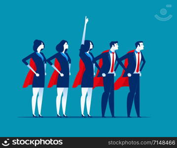 Super team of business. Character super leader. Concept business vector illustration.