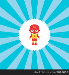 superhero cartoon character theme graphic art vector illustration. superhero cartoon character