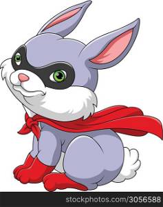 superhero cute rabbit