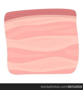 Supermarket lard icon cartoon vector. Pork meat. Sausage steak. Supermarket lard icon cartoon vector. Pork meat