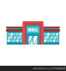 Supermarket mall icon. Flat illustration of supermarket mall vector icon for web design. Supermarket mall icon, flat style