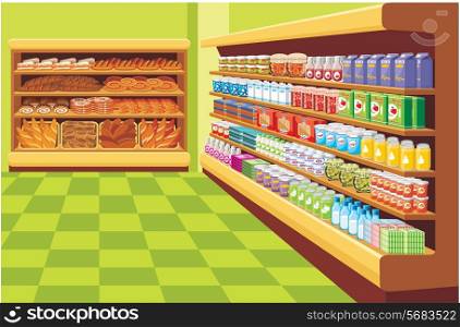 Supermarket. vector