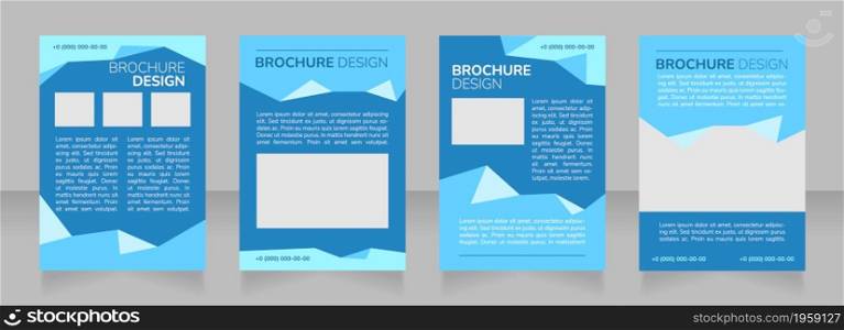 Supplementary education program blank brochure layout design. Vertical poster template set with empty copy space for text. Premade corporate reports collection. Editable flyer paper pages. Supplementary education program blank brochure layout design