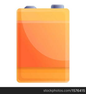 Supply battery icon. Cartoon of supply battery vector icon for web design isolated on white background. Supply battery icon, cartoon style