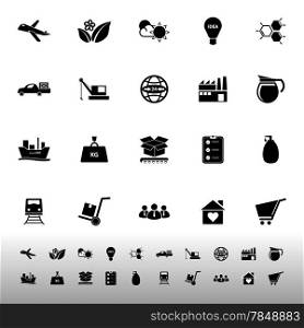 Supply chain and logistic icons on white background, stock vector