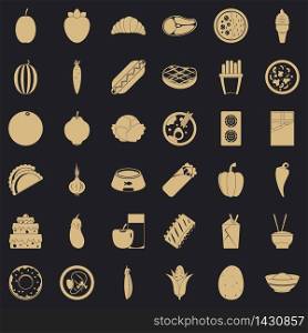 Supply food icons set. Simple set of 36 supply food vector icons for web for any design. Supply food icons set, simple style